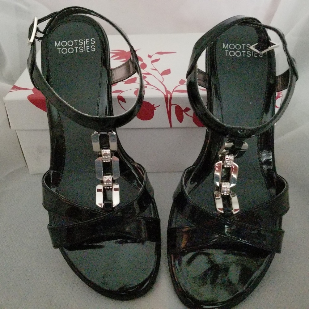 Ladies Black Mootsies Tootsie Sandals